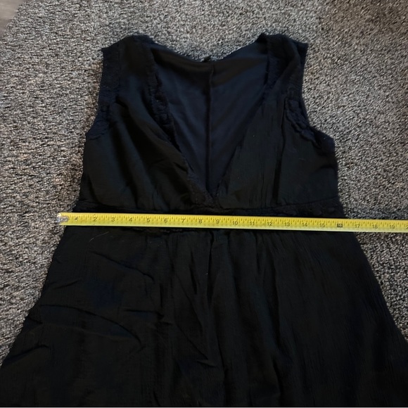 Hourglass Black Boho Maxi Dress Lace Trim Sleeveless Flowy Hem Plus Size 1X - Picture 10 of 12